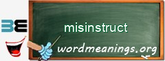 WordMeaning blackboard for misinstruct